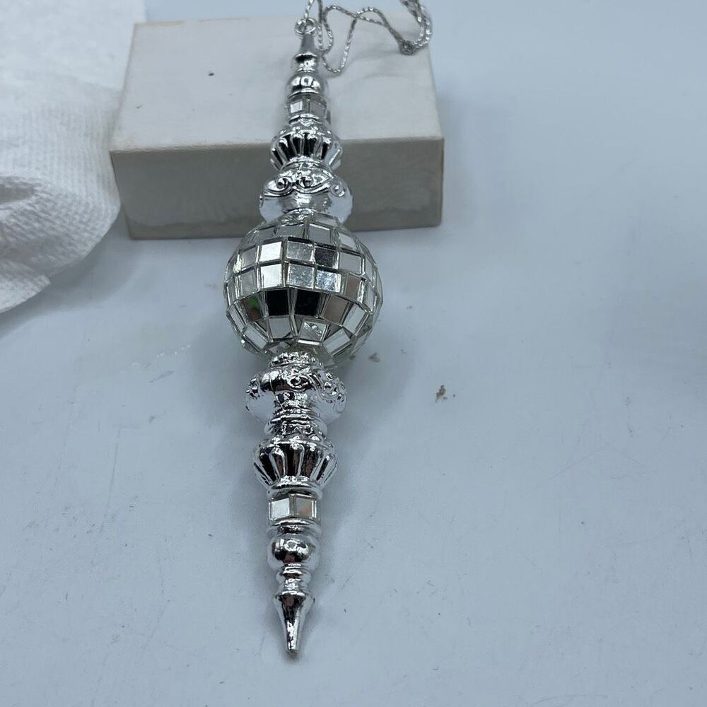 Vintage Disco ball finale Christmas tree ornament